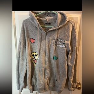 Disney Mickey and Friends Full Zip Hoodie Womens Size M Hooded Character Jacket